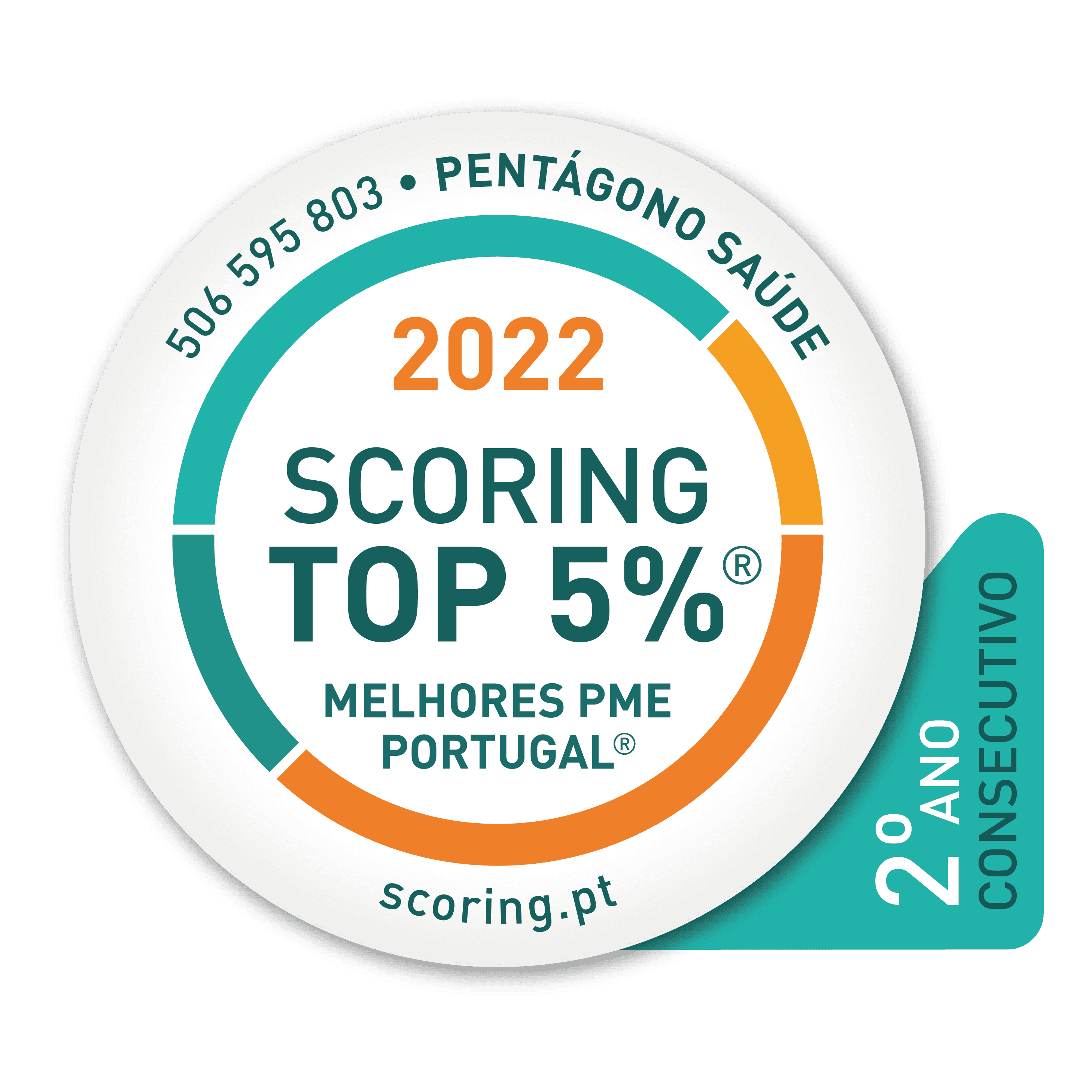 Selo TOP 5% 2022 — PENTÁGONO SAÚDE, UNIPESSOAL, LDA