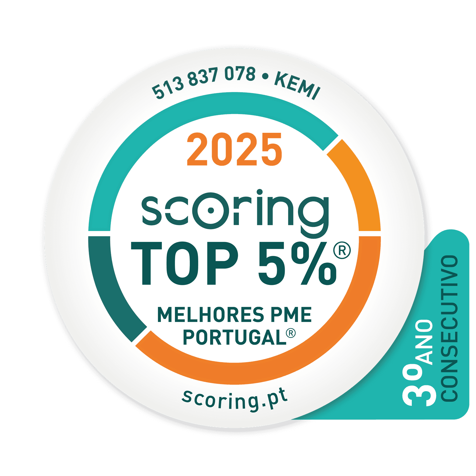 Selo TOP 5% 2025 — KEMI - PINE ROSINS PORTUGAL, S.A.