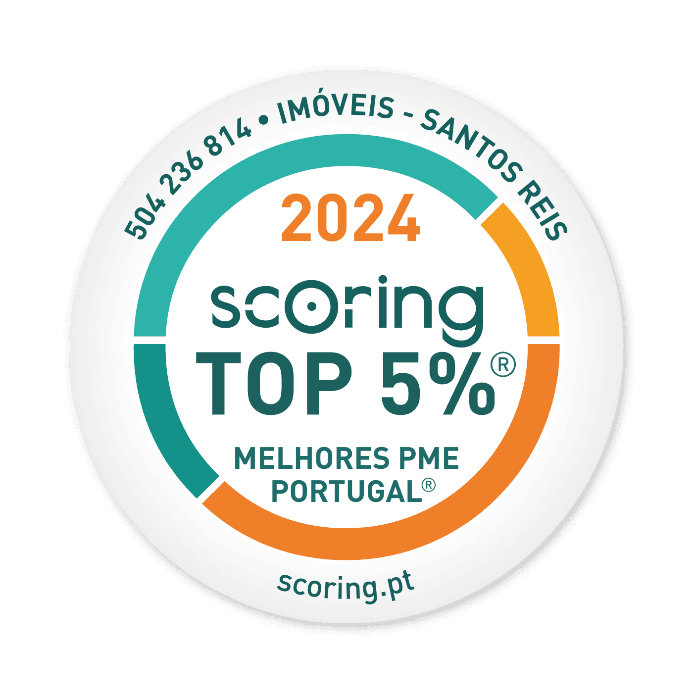 Selo TOP 5% 2024 — IMÓVEIS - SANTOS REIS, S.A.